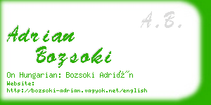 adrian bozsoki business card